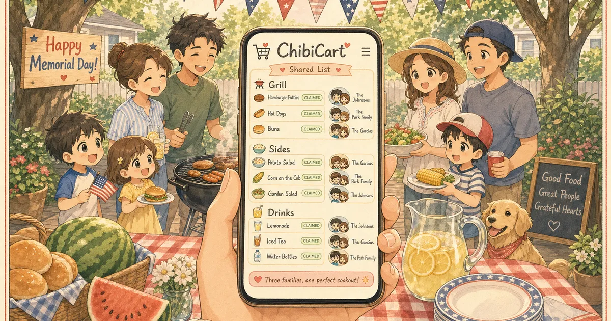 The Memorial Day Cookout Shopping List That Coordinates Three Families