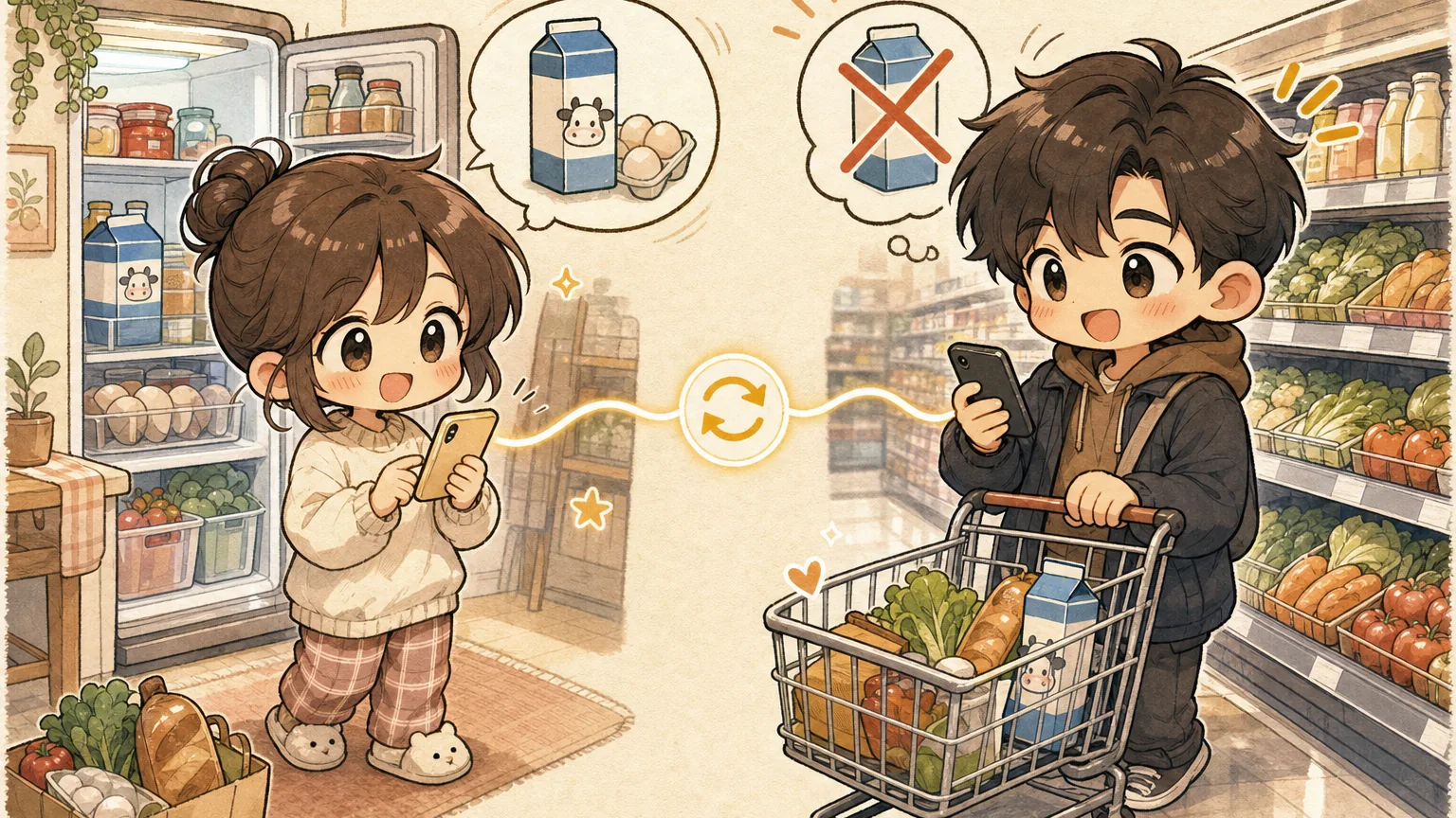 Stop Buying Duplicate Milk: A Couple's Guide to Shared Grocery Lists